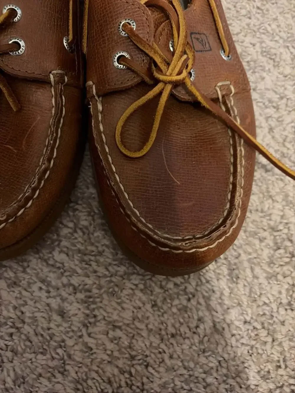 Sperry Top-Sider Authentic Original 2-Eye Brown Leather Boat Shoes size 11